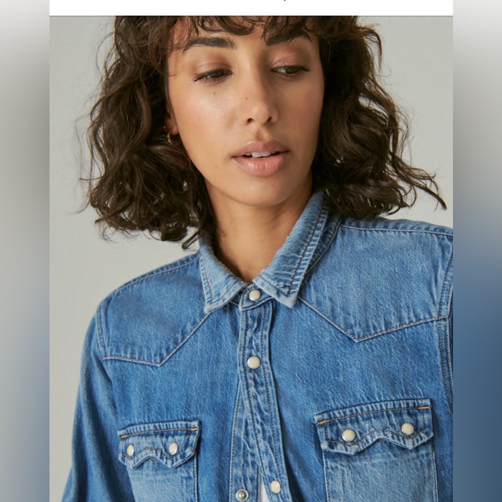 Lucky Brand Light Blue Denim Shirt - New With Tags - Picture 6 of 11